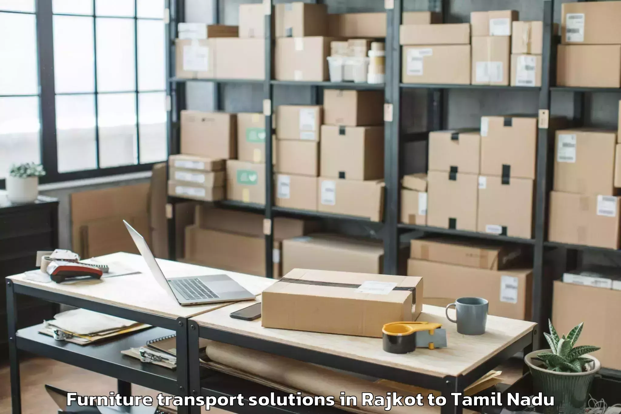 Rajkot to Arumbavur Furniture Transport Solutions